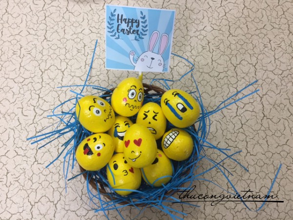 Rổ trứng Phục Sinh 10 quả emoji